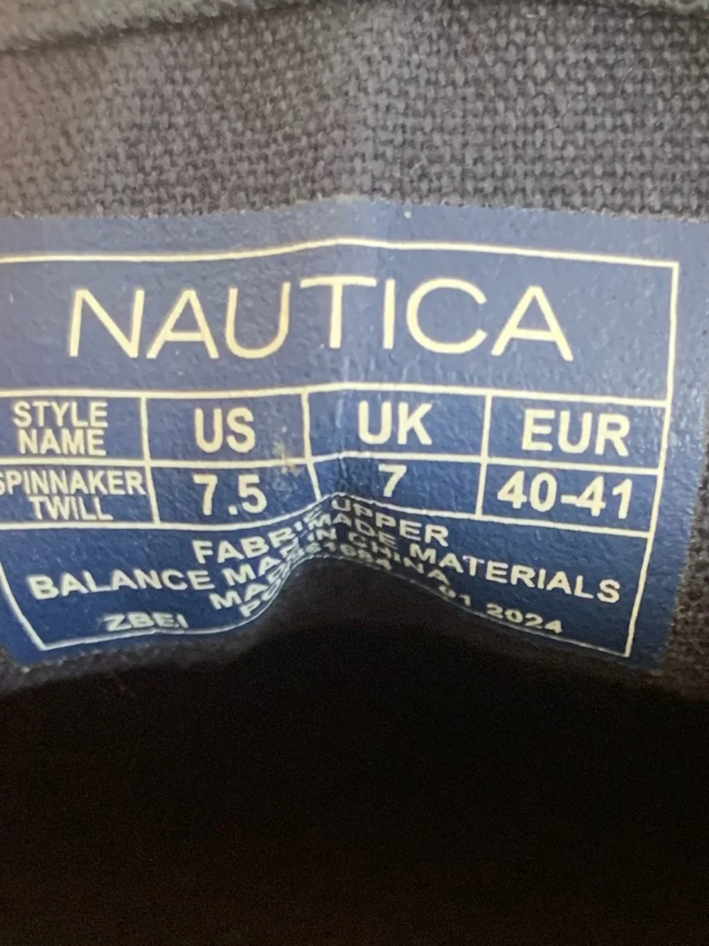 Nautica Navy Canvas Boat Shoes Men’s 7.5 Lace-Up Deck Sneakers Preppy Coastal